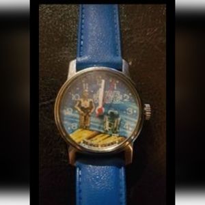 Vintage 1977 Swiss Made Bradley Star Wars Mechanical Wrist Watch R2D2 C3PO